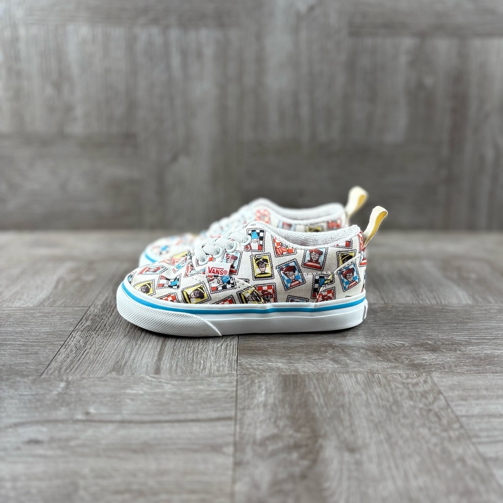 Vans x (Where’s Waldo?) Postage Toddler Size 6.5 Sneakers Shoes All Over Print - Picture 7 of 14
